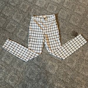 Plaid high rise skinny jegging‘s xs in womens